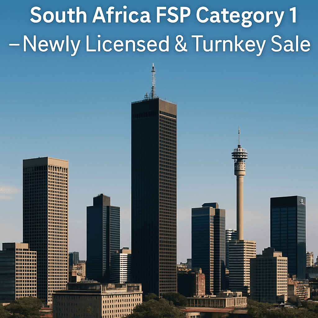 South Africa FSP Category 1 – Newly Licensed and Turnkey Sale